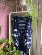 Vintage sweatervest met knopen, Maat 38/40 (M), Blauw, Ophalen of Verzenden, Zo goed als nieuw