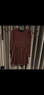Zara Jurkje Hartjesprint XS, Kleding | Dames, Ophalen of Verzenden, Zo goed als nieuw, Maat 34 (XS) of kleiner, Boven de knie