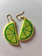 Leuke citroen/limoen oorbellen - zomers!, Sieraden, Tassen en Uiterlijk, Oorbellen, Overige materialen, Hangers, Geel, Nieuw