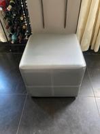 Poef zilver HK living vierkant nieuw 42bij42 cm, Minder dan 50 cm, Vierkant, Nieuw, Ophalen of Verzenden