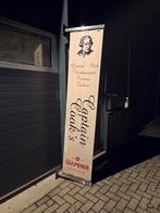 Reclamebord Captain Cook's, Ophalen, Gebruikt