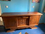 Houten Dressoir met Ornamenten, Ophalen, Gebruikt, 150 tot 200 cm, Met lade(s)