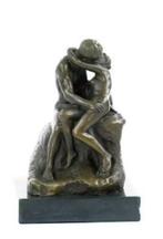 bronzen beeld een kus van Rodin 17 cm, Ophalen of Verzenden