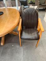 4  eetkamerstoelen, Ophalen, Gebruikt, Bruin, Leer