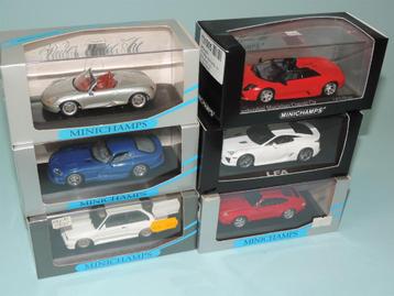 Minichamps 6 stuks oa. BMW M3 Porsche 911 Boxter Lamborghini beschikbaar voor biedingen