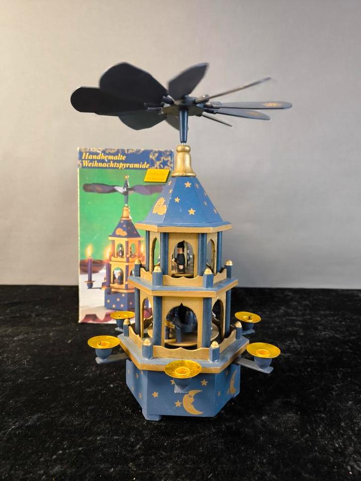 Handbeschilderde duitse kerstpyramide, Diversen, Kerst, Zo goed als nieuw, Ophalen of Verzenden