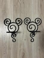 2 Design wandkaarsen houder Mickey Mouse, Ophalen, Mickey Mouse, Zo goed als nieuw, Overige typen
