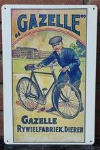 retro GAZELLE Fietsen Metalen Reclame bord Poster, Verzamelen, Merken en Reclamevoorwerpen, Verzenden, Nieuw, Reclamebord