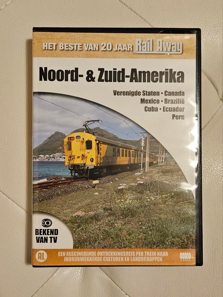 DVD Rail Away Noord- & Zuid Amerika, Gebruikt, Alle leeftijden, Boxset, Wetenschap of Techniek