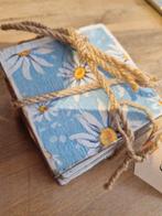 Houten Onderzetters - Zonnebloem Motief 9x9cm, Ophalen of Verzenden, Nieuw, Glas of Kopje