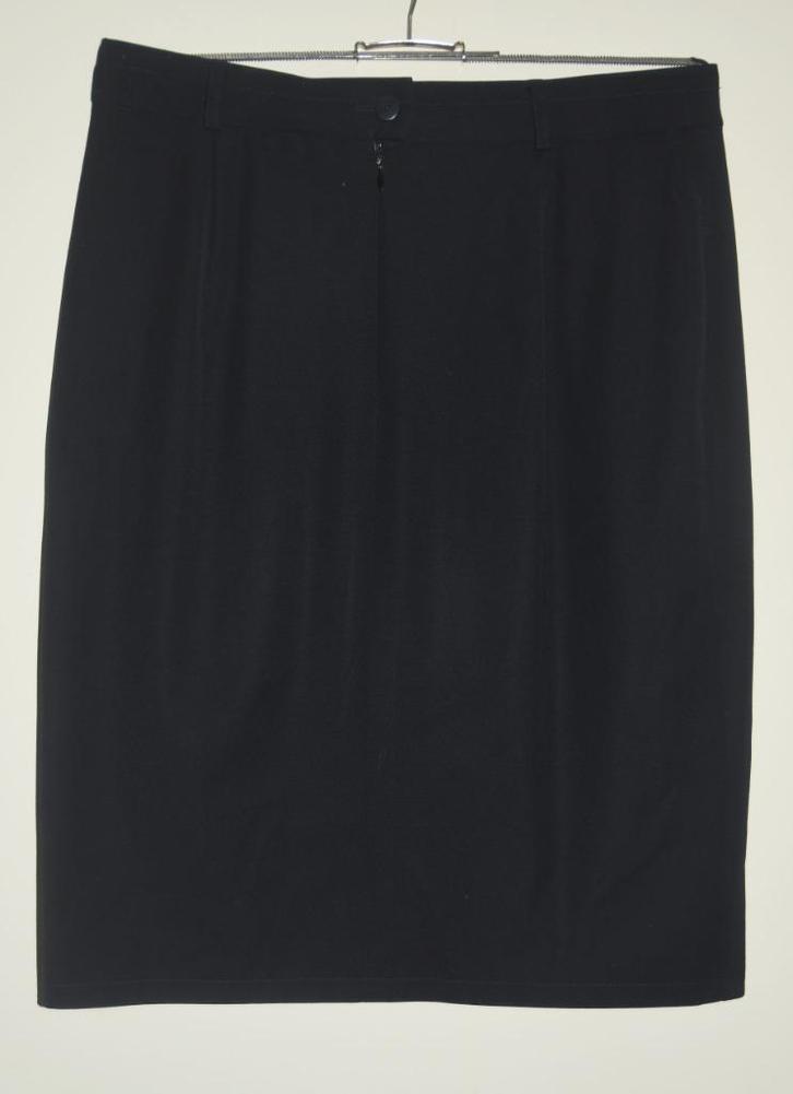 Zuiver scheerwol Escada rok donker blauw m 44 Margaretha Ley, Kleding | Dames, Rokken, Zo goed als nieuw, Maat 42/44 (L), Blauw