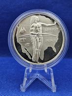 (425) USA  LIBERY  PEACE  FAR WEST  ONE OUNCE  PROOF, Ophalen of Verzenden, Zilver