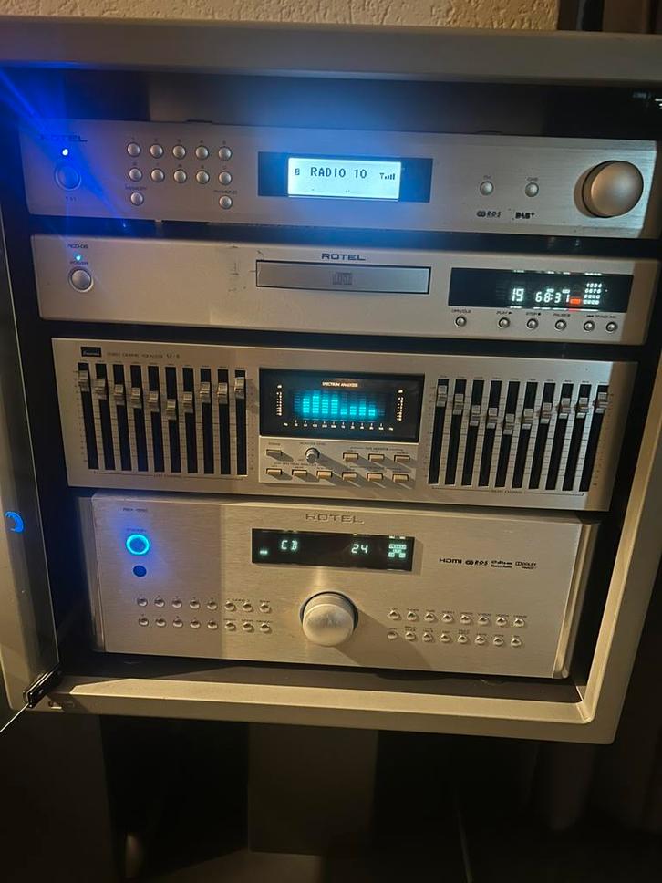Rotel top audio set compleet met Sansui SE8 equalizer, Audio, Tv en Foto, Stereo-sets, Zo goed als nieuw, Overige merken, Ophalen