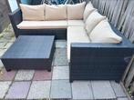 Z.g.a.n. wicker loungeset loungebank met nieuwe kussens, Tuin en Terras, Tuinsets en Loungesets, 5 zitplaatsen, Bank, Ophalen of Verzenden
