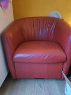 Rode Draaistoel - Comfortabel en Stijlvol!, Huis en Inrichting, Fauteuils, Ophalen, Gebruikt, 75 tot 100 cm, 50 tot 75 cm