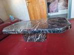 Zware Vintage Rosso Levanto Marmeren Salontafel, Huis en Inrichting, Gebruikt, 50 tot 100 cm, Minder dan 50 cm, Rechthoekig