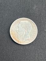 Leopold II 1 frank 1887, Ophalen of Verzenden, Zilver