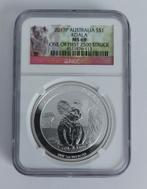 Australië Koala 2017 van 1 oz zilver in slab NGC MS 69, Postzegels en Munten, Edelmetalen en Baren, Ophalen of Verzenden, Zilver