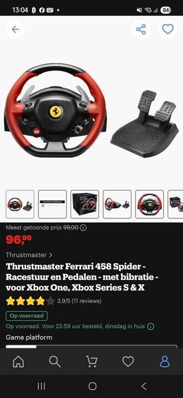 Trustmaster ferrari 458 spider racestuur beschikbaar voor biedingen