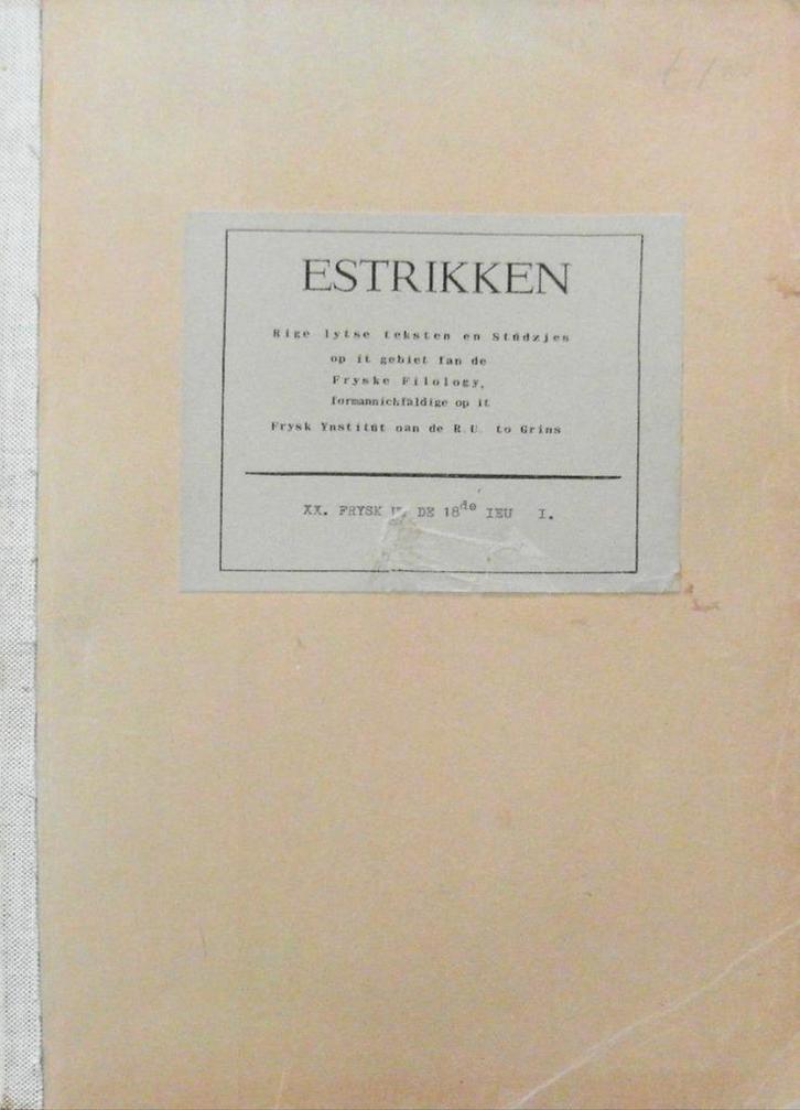 Frysk ut de 18de ieu: rige lytse teksten en stúdies diel 1, Antiek en Kunst, Antiek | Boeken en Bijbels, Ophalen of Verzenden