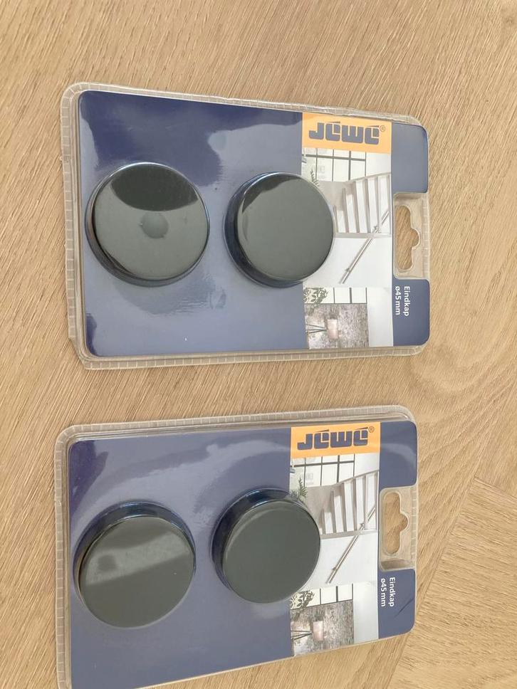 Trapleuning Eindkappen 45mm - Mat Zwart (Nieuw), Doe-het-zelf en Verbouw, Ladders en Trappen, Nieuw, Trap, Minder dan 2 meter