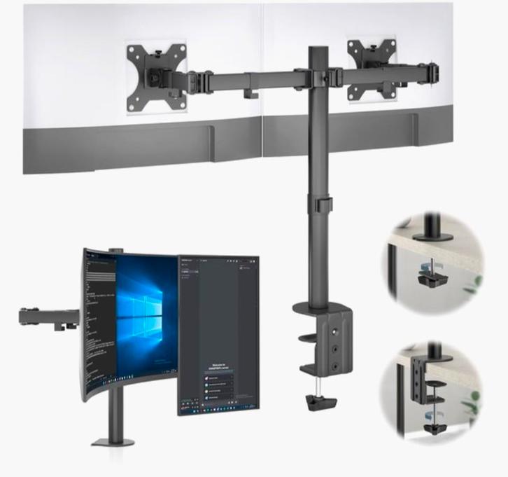 Dubbele Monitor Bureau Standaard nog nieuw in de doos, Computers en Software, Monitoren, Nieuw, 60 Hz of minder, DisplayPort, HDMI