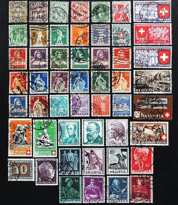 Zwitserland : 51 klassieke zegels periode 1882 tot jaren '40 beschikbaar voor biedingen