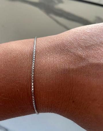 14 karaat witgouden armband 19 cm Venetiaanse schakel beschikbaar voor biedingen