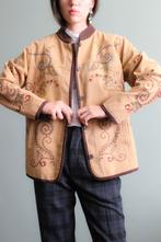 Vintage Paisley jack blazer denim boho S, Verzenden, Beige, Zo goed als nieuw, Vintage