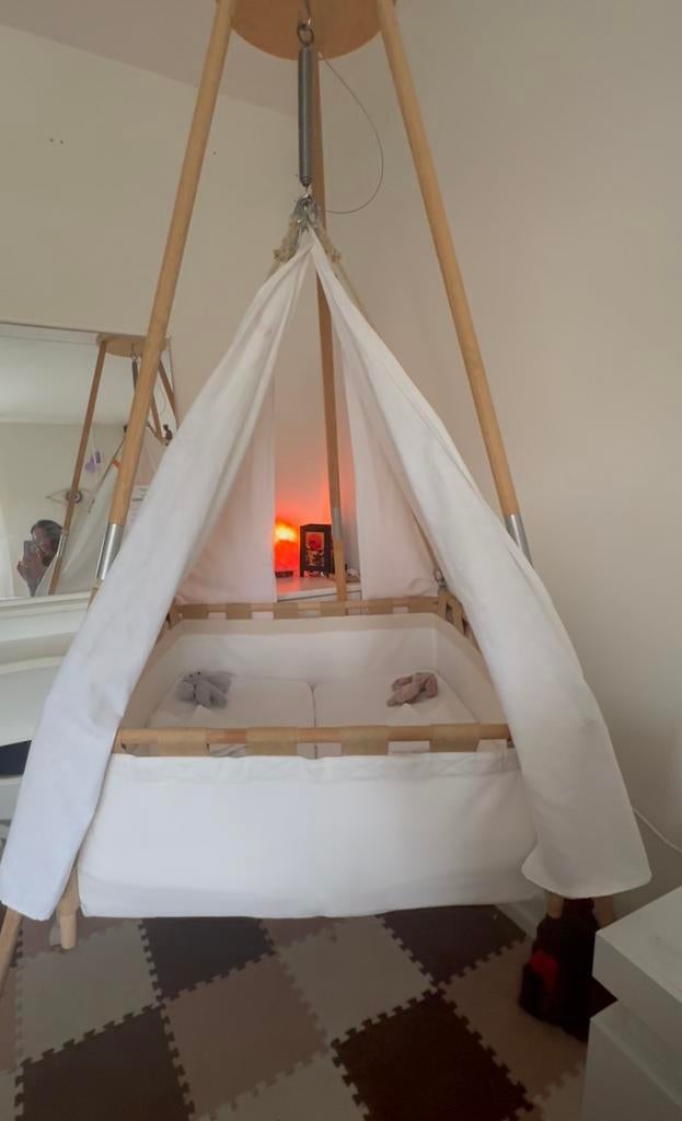 Hussh twin tweeling cradle / wieg / incl standaard etc ZGAN, Kinderen en Baby's, Babywiegjes en Ledikanten, Ophalen of Verzenden