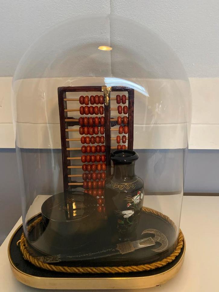 Oude stolp met Chinese accessoires ook leuk voor kerst, Antiek en Kunst, Antiek | Overige Antiek, Ophalen of Verzenden