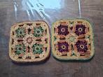 oma's vintage rieten onderzetters / set 4, Ophalen of Verzenden, Gebruikt, Pot of Pan