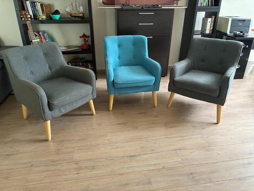 Cozy and comfortable accent armchair set, Huis en Inrichting, Stoelen, Gebruikt, Drie, Overige materialen, Overige kleuren, Ophalen