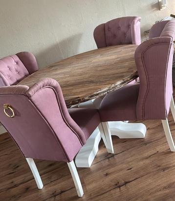 5 landelijke eetstoelen beschikbaar voor biedingen