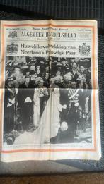 Algemeen Handelsblad 1937  Huwelijk Juliana en Bernard, Ophalen of Verzenden, Gebruikt, Nederland, Overige typen
