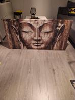 Juul Boedha 2-luik schilderij met certificaat, Ophalen, Schilderij, 75 cm of meer