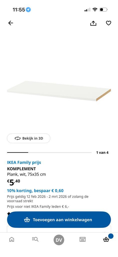 NIEUW! 3x Ikea pax plank komplement 75x35 cm, Huis en Inrichting, Kasten | Kledingkasten, Nieuw, Minder dan 100 cm, 50 tot 100 cm