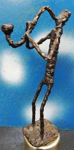 Saxofonist, geabstraheerd. Gepatineerd. 16.5 cm., Ophalen, Zo goed als nieuw, Fantasy