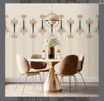 Art Decoff behang gold Linen blushing champagne, Huis en Inrichting, Ophalen of Verzenden, Minder dan 10 m², Roze, Art deco