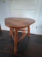 Bijzondere eiken salontafel in driehoekvorm, Ophalen, Gebruikt, Overige vormen, 60 cm of meer
