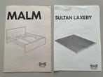 Malm bed 140x200cm met 2x Sultan Laxeby lattenbodem 70x200cm, Huis en Inrichting, Ophalen, Gebruikt, Bruin, Tweepersoons