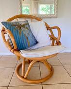Retro manou rotanstoel Boho egg chair Ibiza rotan, Huis en Inrichting, Ophalen, N, Riet of Rotan, Zo goed als nieuw