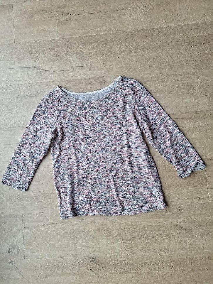 Esprit trui wit-roze-grijs gemeleerd 3/4 mouwen maat 38, Kleding | Dames, Truien en Vesten, Zo goed als nieuw, Maat 38/40 (M)