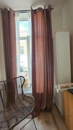 Roze gordijnen, Huis en Inrichting, 200 cm of meer, Ophalen of Verzenden, Zo goed als nieuw, Overige kleuren