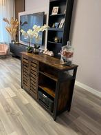 MIRA Dressoir –Industrieel Design Hout & Metaal 114x35x75 cm, Ophalen, Zo goed als nieuw, 25 tot 50 cm, Metaal