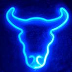 NEON LED verlichting.´Stier blauw´ USB of Batterijen (incl), Ophalen of Verzenden, Nieuw