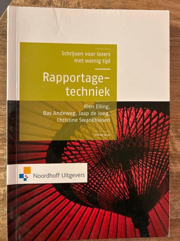 Rapportagetechnieken - 4e druk, Boeken, Studieboeken en Cursussen, Gelezen, HBO, Ophalen of Verzenden
