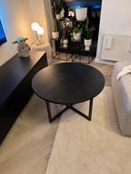 Zwarte ronde salontafel, Ophalen, 50 tot 100 cm, Rond, 50 tot 100 cm