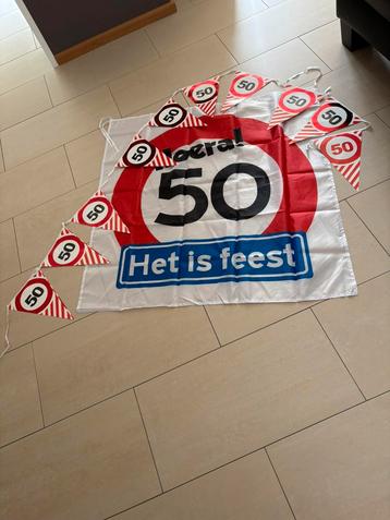 50 jaar vlag en slinger beschikbaar voor biedingen