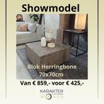 Salontafel blok visgraat, Huis en Inrichting, Tafels | Salontafels, Ophalen, O, 50 tot 100 cm, O